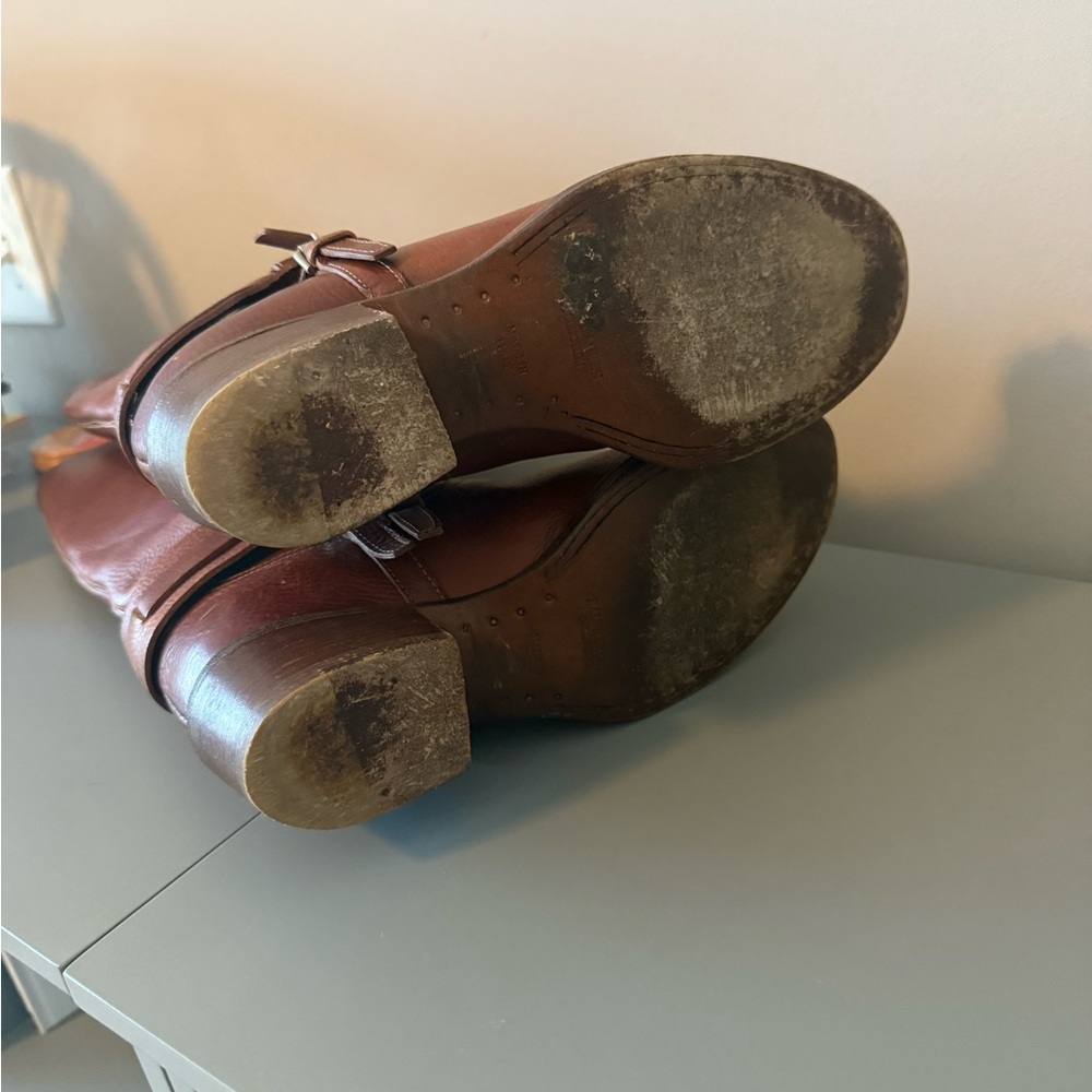 Ralph Lauren Collection Purple Label Brown Leather Riding Boots Women’s 8 Italy - Picture 6 of 8